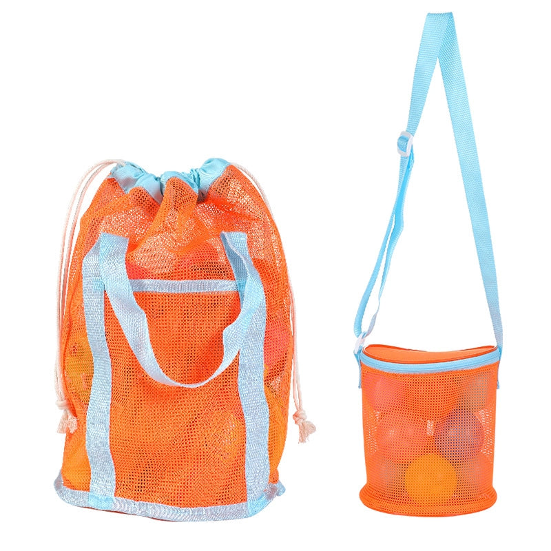 New Color Matching Children’s Toy Bag Shell Storage Bag Travel Beach Bag Hollow Transparent Beach Bag