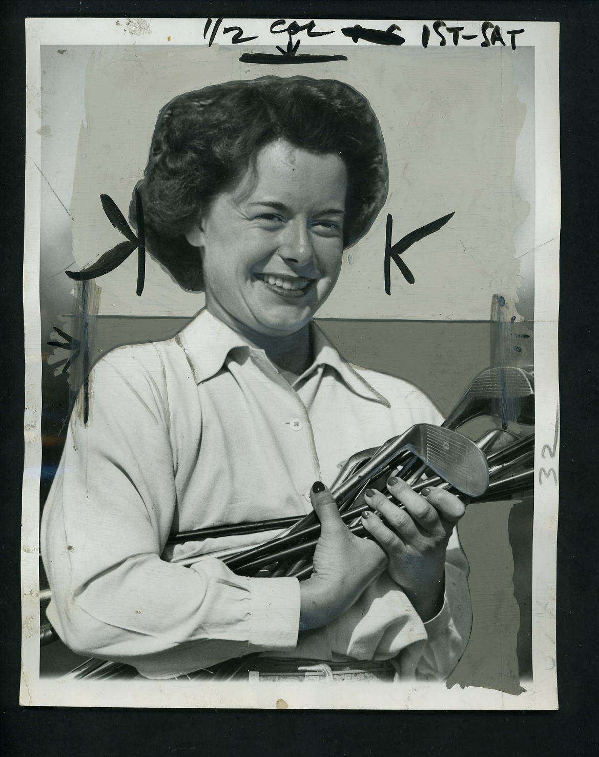 Elizabeth Betty Hicks 1944 Press Photo Poster painting Tam O'Shanter Golf Tournament