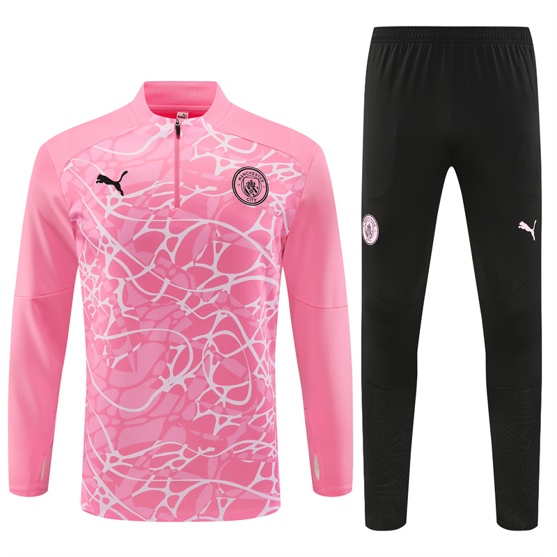 Manchester City 24-25 Kids Long Sleeve Training Set - Pink