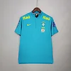 2021 Retro Brazil Pre-match Blue Football Shirt 1:1 Thai Quality