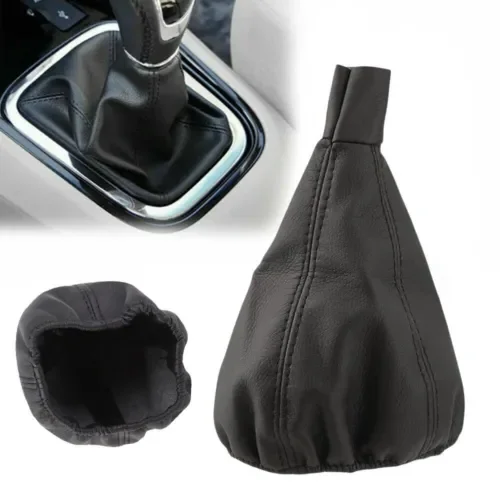 Dronehint Black Leather Car Interior Gear Shift Stick Gaiter Boot Dust Proof Cover Parts (For: Acura) Parts