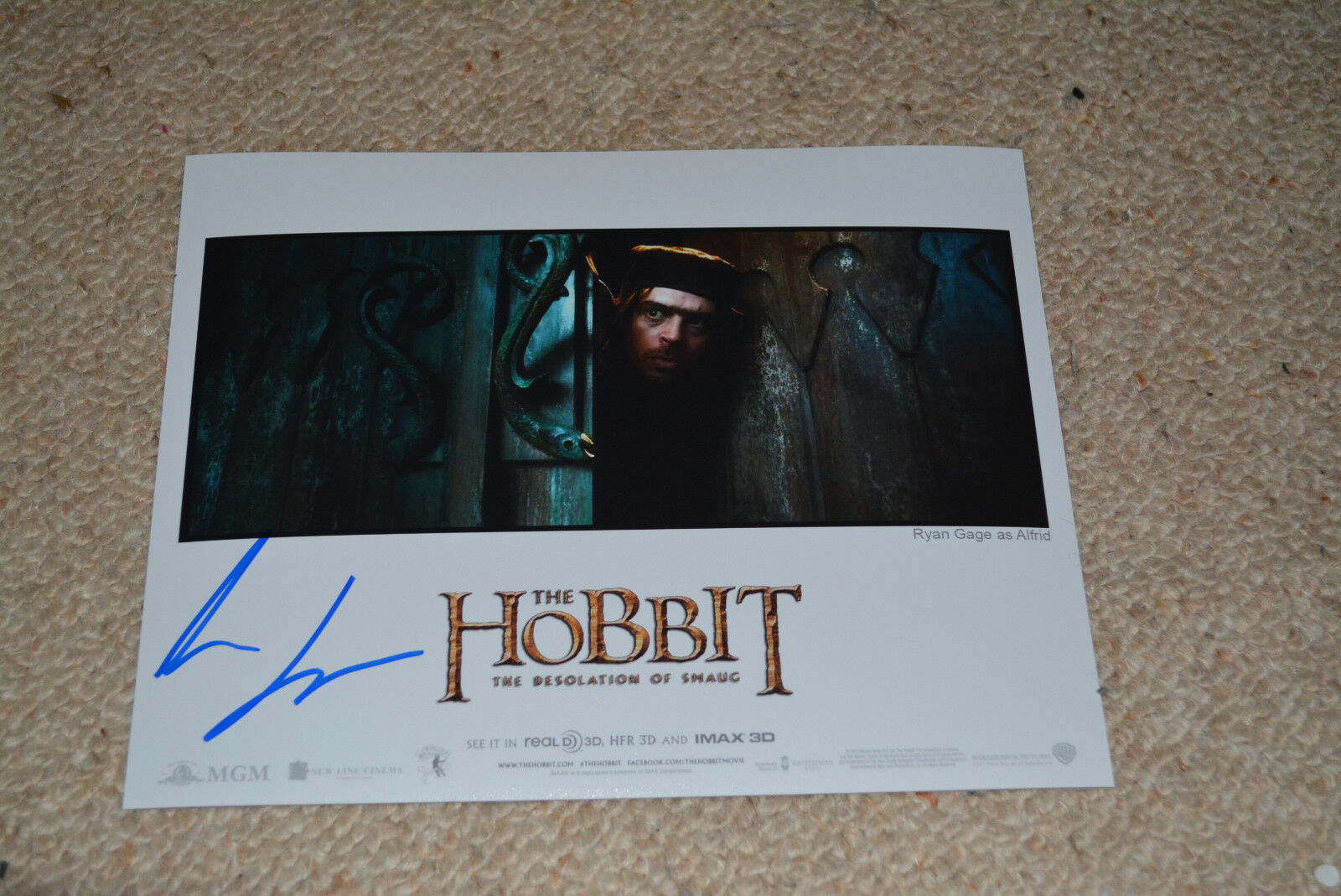 RYAN GAGE signed autograph In Person 8x10 20x25 cm THE HOBBIT Alfrid