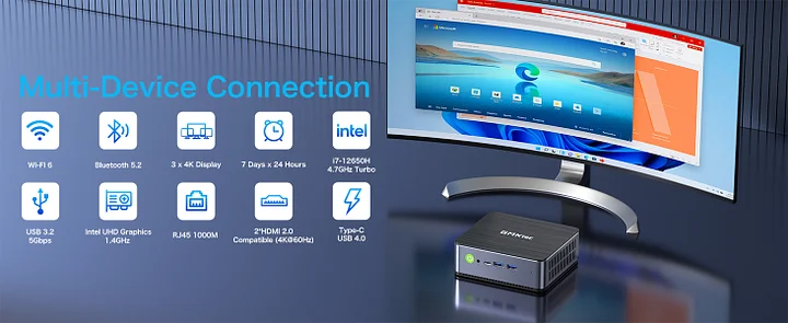 GMKtec K3Pro ミニPC Core i7-12650H/SSD2TB Amazon.co.jp: GMKtec ミニpc 第12世代 インテル Core i7-12650H