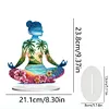 (US Local)Acrylic Special Shape Sitting Yoga Woman 5D DIY Diamond Art Tabletop Decorations