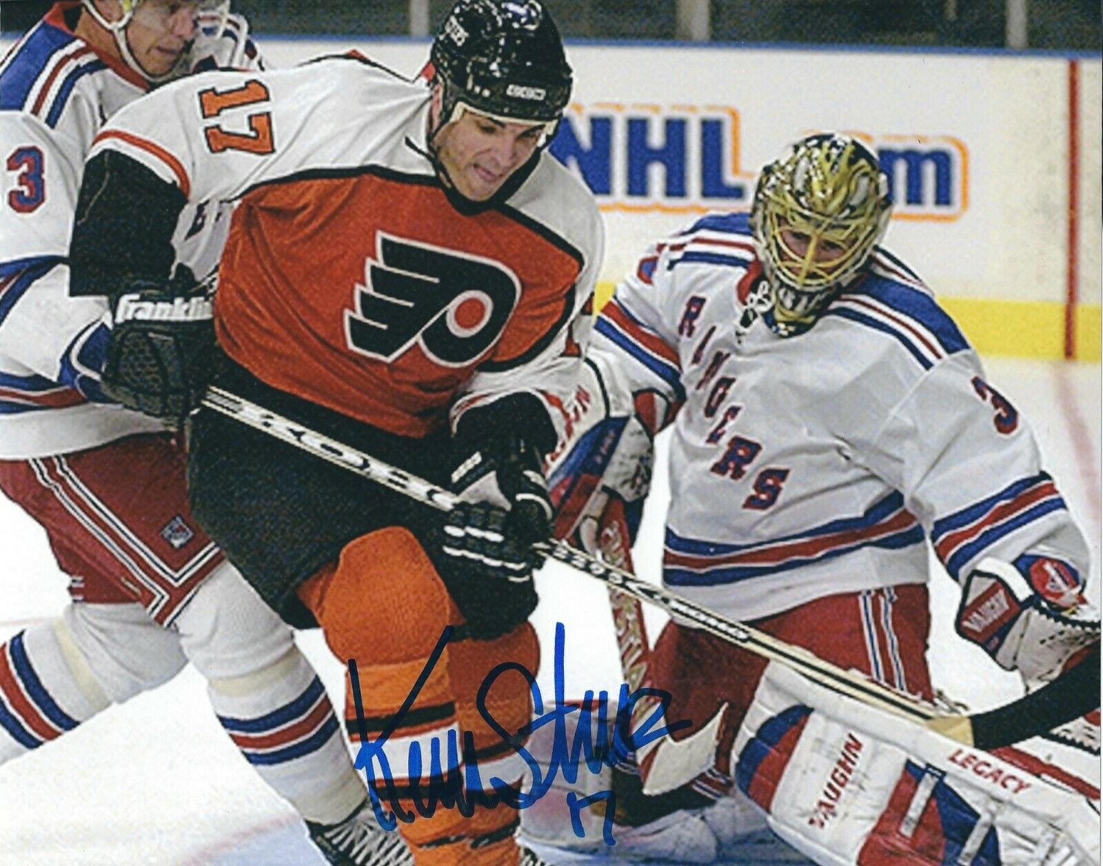 Autographed 8x10 KEVIN STEVENS Philadelphia Flyers Photo Poster painting w/Show Ticket