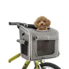 Dog Bike Basket, Foldable Dog Bike Carrier 15lbs Soft-Sided Basket, Quick Release Bike Seat, Backpack with Reflective Tape, Bicycle Pet Carrier for Small Medium Cats
