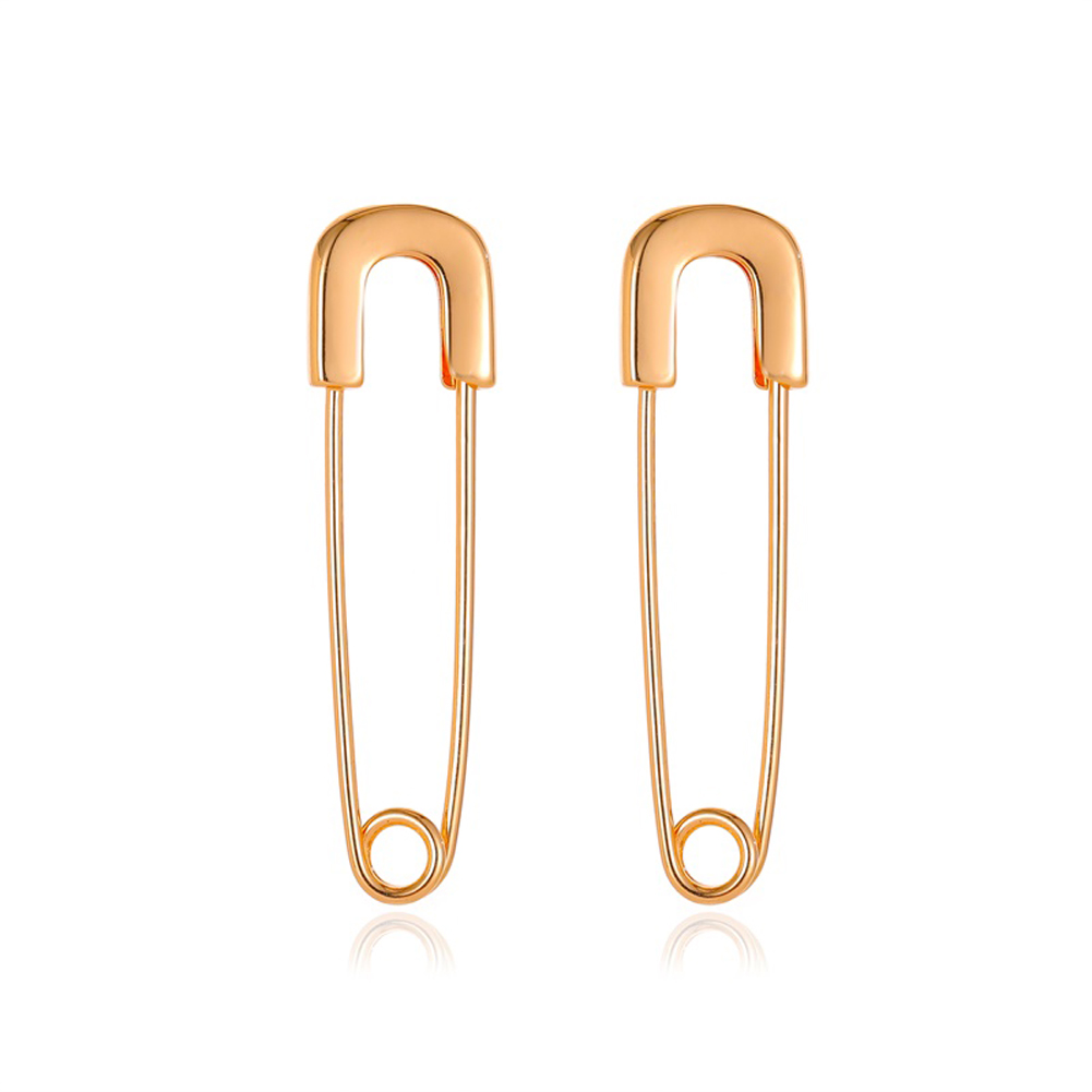 

Punk Adult Paper Clip Shaped Earrings Simple Ear Studs For Unisex Jewelry, Gold, 501 Original