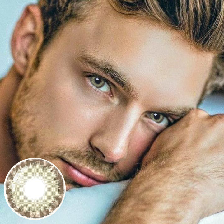 Men's Diamond GRAY GREEN Colored Contacts
