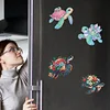 6Pcs Diamond Painting Fridge Magnet /Sticker for DIY Home Art Crafts