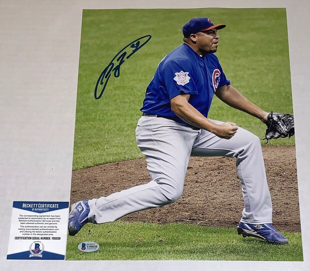 Carlos Zambrano signed Chicago Cubs 11x14 Photo Poster painting autographed BAS Beckett