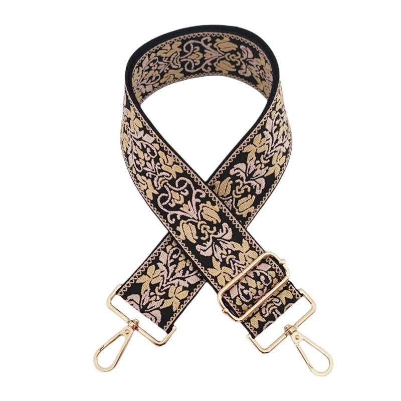 New Thick Color Ethnic Style Jacquard Wide Shoulder Strap Single Shoulder Crossbody Women Bag Accessories Long Strap Replacement Bag Strap