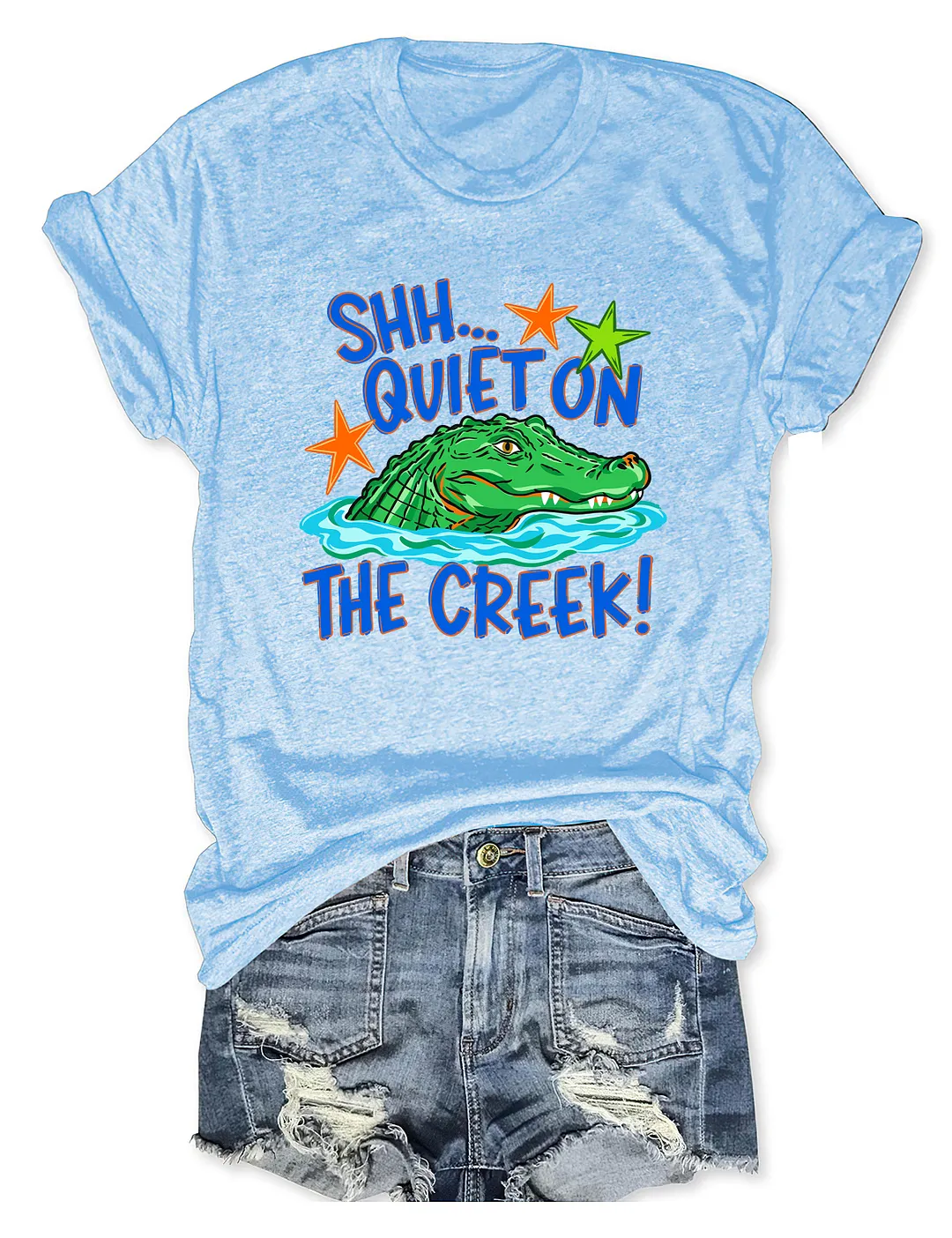 SHH Quiet On The Creek Funny Alligator T-shirt