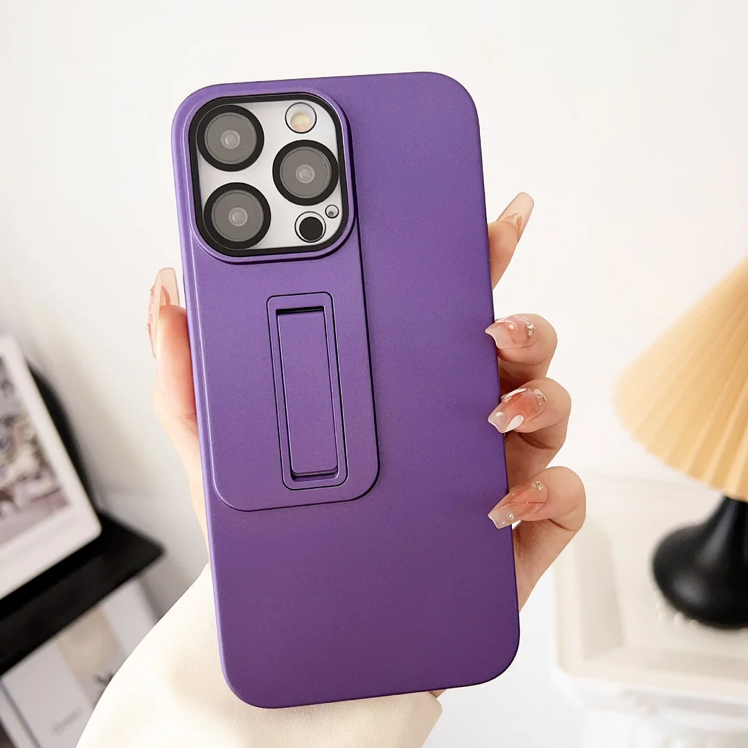 Invisible adjustable frosted support shell for iPhone