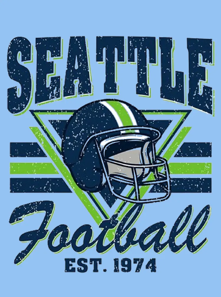 Vintage Style Seattle Football Blanket, Sunday Football Blanket | BKKid728
