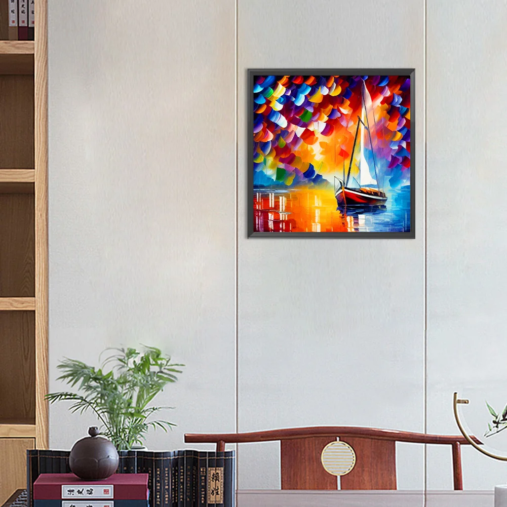 Diamond Painting - Full Round Drill - Oil Colour Car(Canvas|30*30cm)