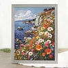 Cliff Flower Sea-14CT Stamped Cross Stitch Egyptian Cotton 40*55cm/15.75*21.65in tapestrymarket