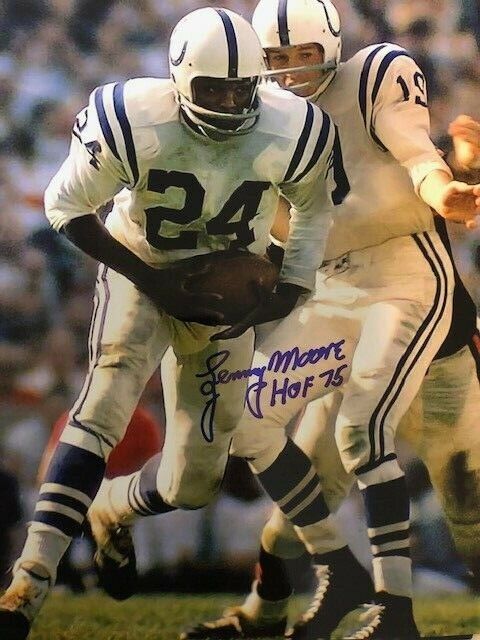 Autographed Lenny Moore Baltimore Colts 11x14 Photo Poster painting with COA