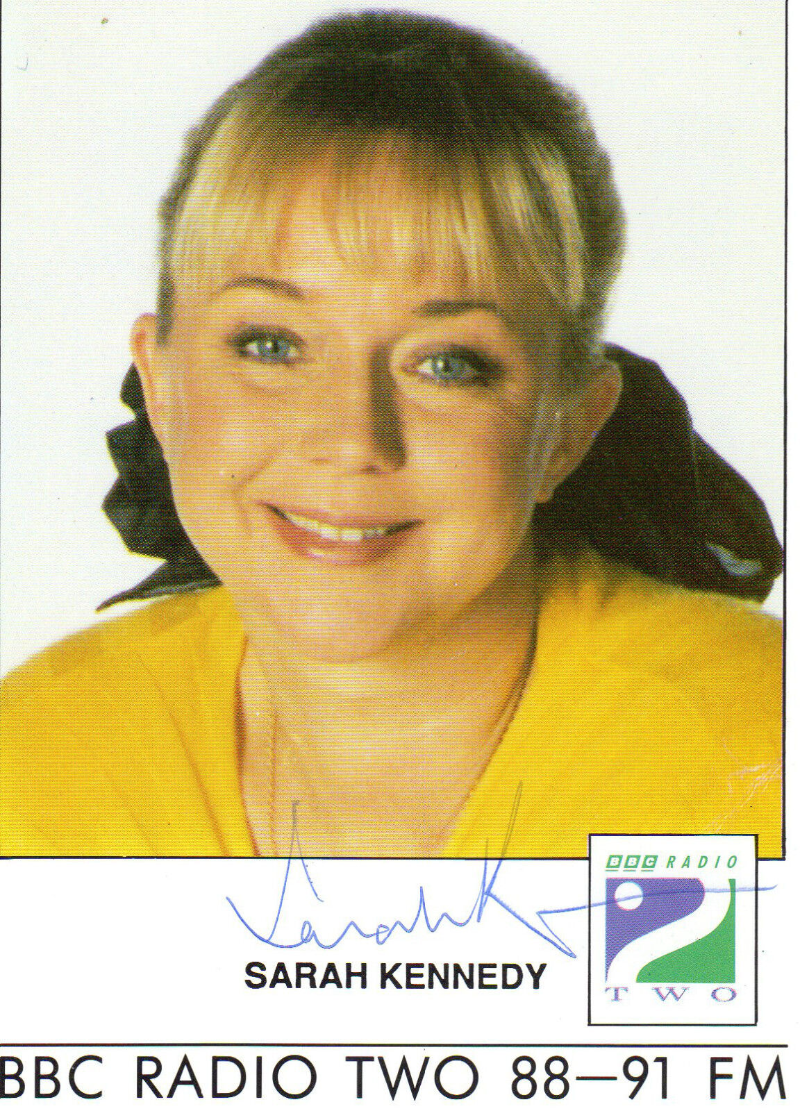 SARAH KENNEDY AUTOGRAPHED RADIO 2 PROMO