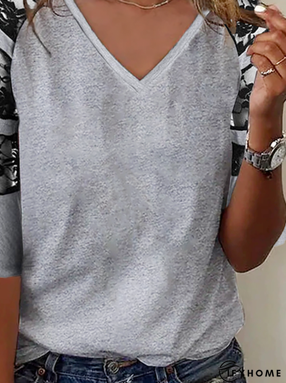 Plain Casual Lace T-Shirt | IFYHOME