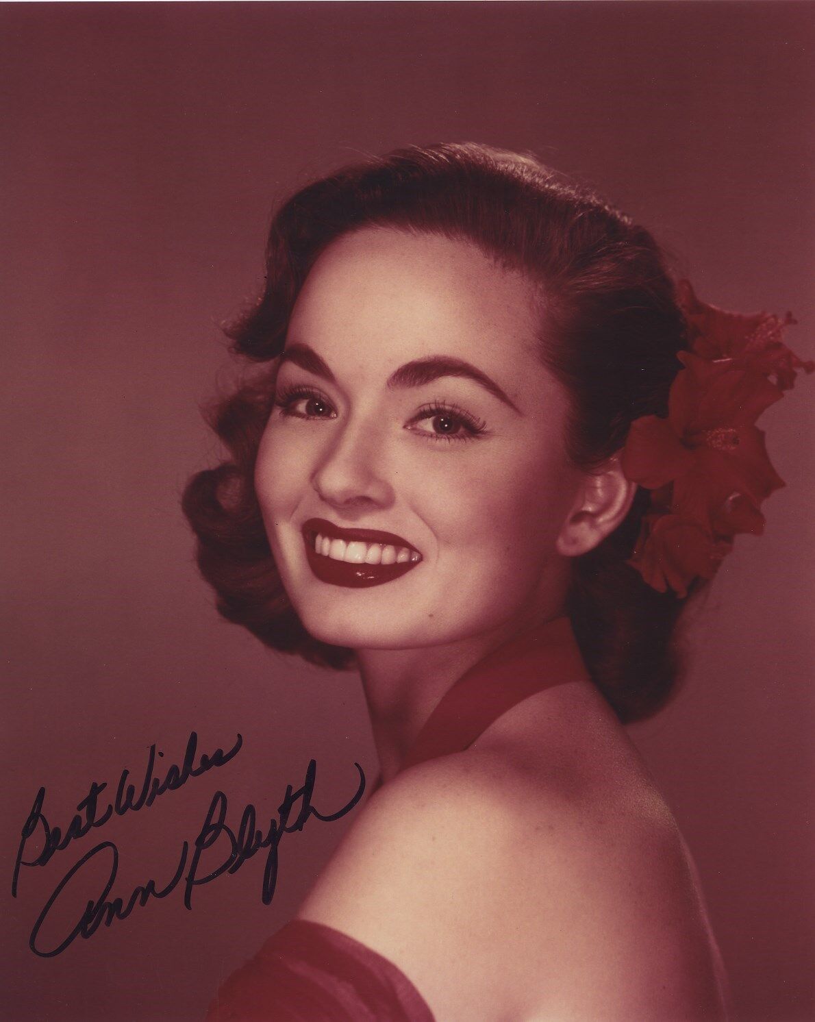 ANN BLYTH SIGNED AUTOGRAPHED COLOR Photo Poster painting