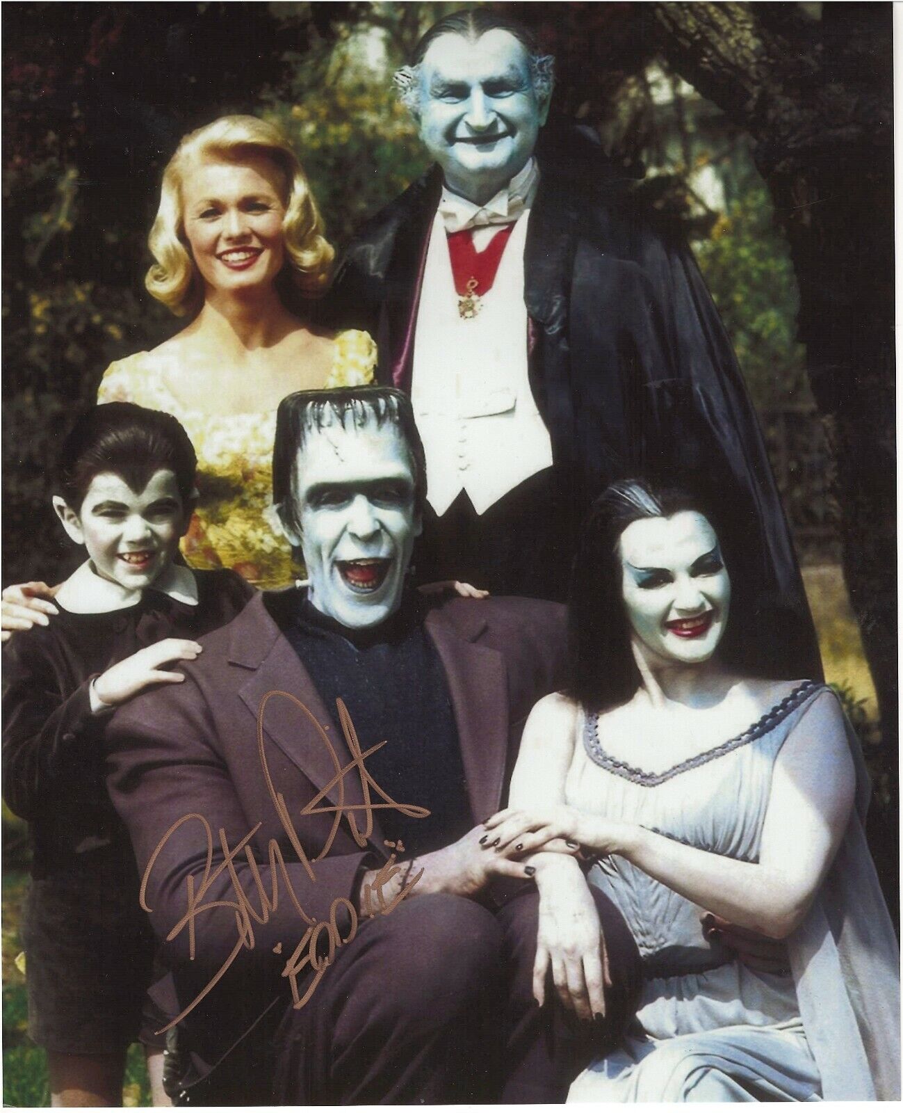 BUTCH PATRICK EDDIE MUNSTER RARE SIGNED MUNSTERS CAST Photo Poster painting