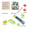 5D DIY Partial Special Shaped Drill Diamond Painting Cat Wall Decor 19.2x19.2cm