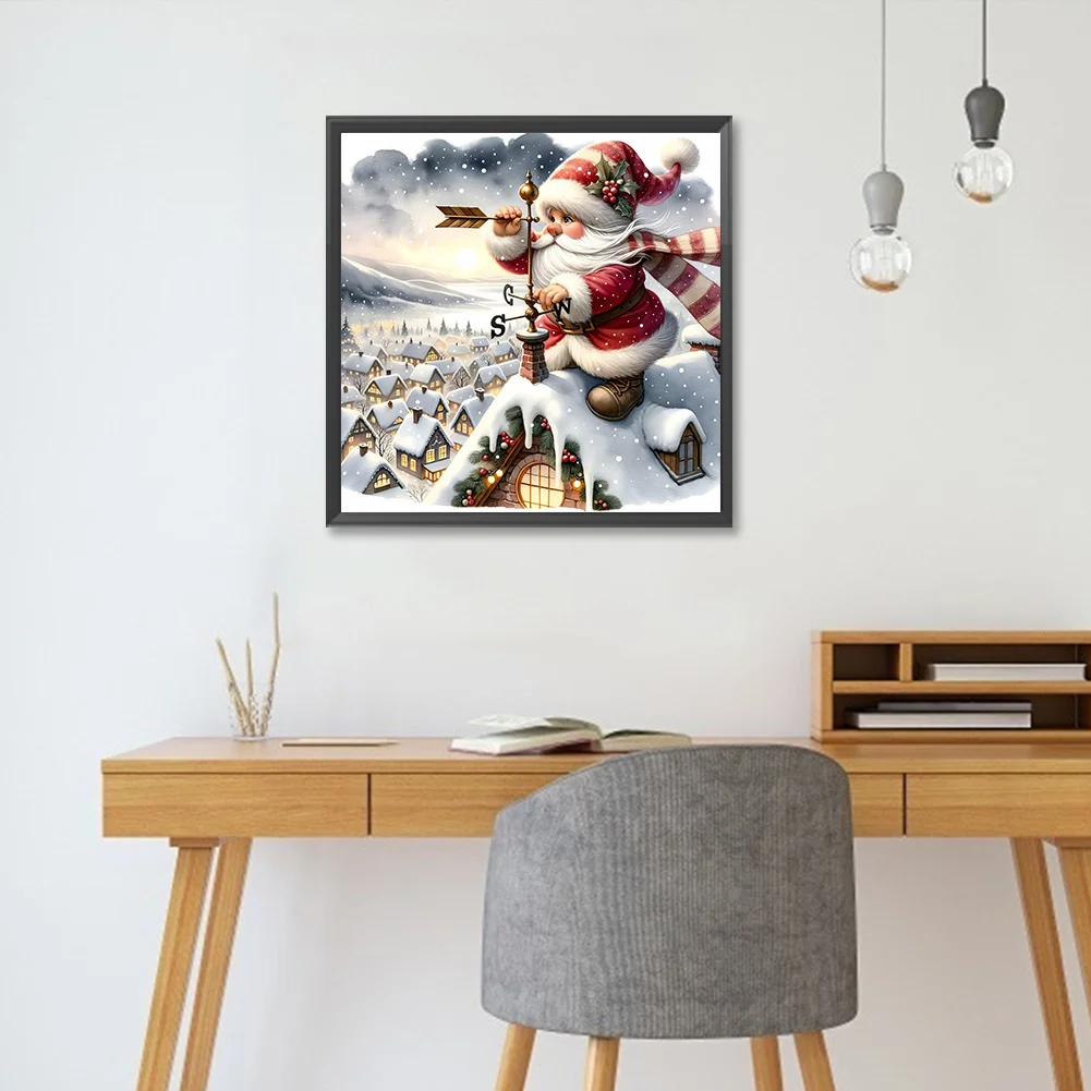 Diamond Painting - Full Round Drill - Christmas Gnome(Canvas|30*30cm)