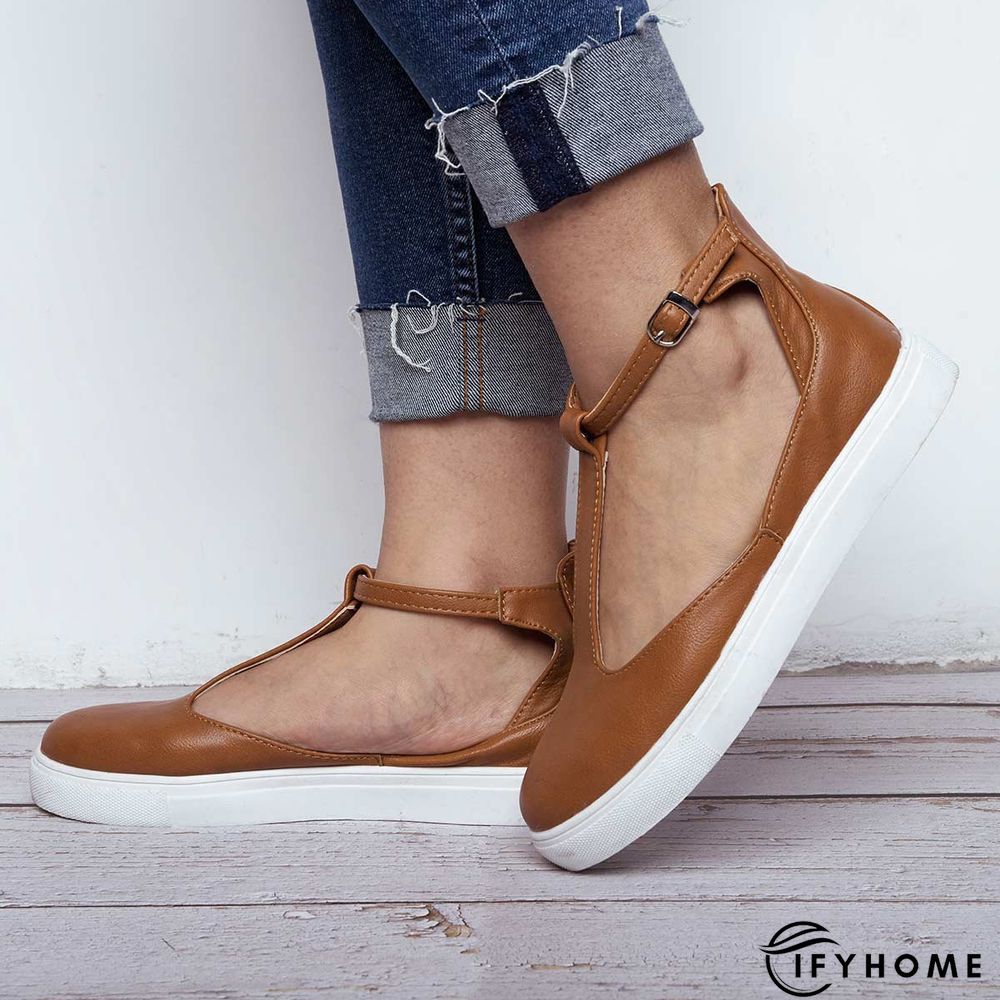 Summer Sandals Round Toe Shoes with Adjustable Buckle | IFYHOME