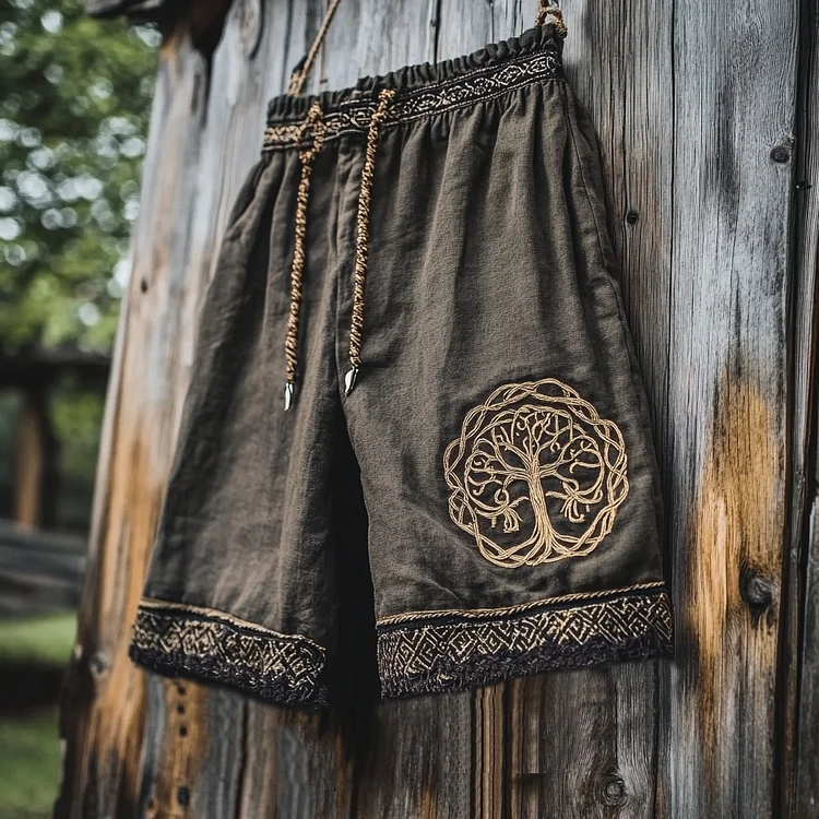 Celtic Knot Tree Of Life Totem Line Shorts