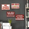 4pcs - Warning  - Vintage Metal Signs(12*16Inch) 