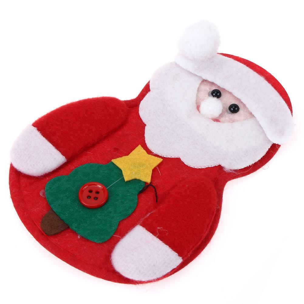 

6pcs Christmas Snowman Cutlery Bags Dining Table Cutlery(Santa Claus), 501 Original