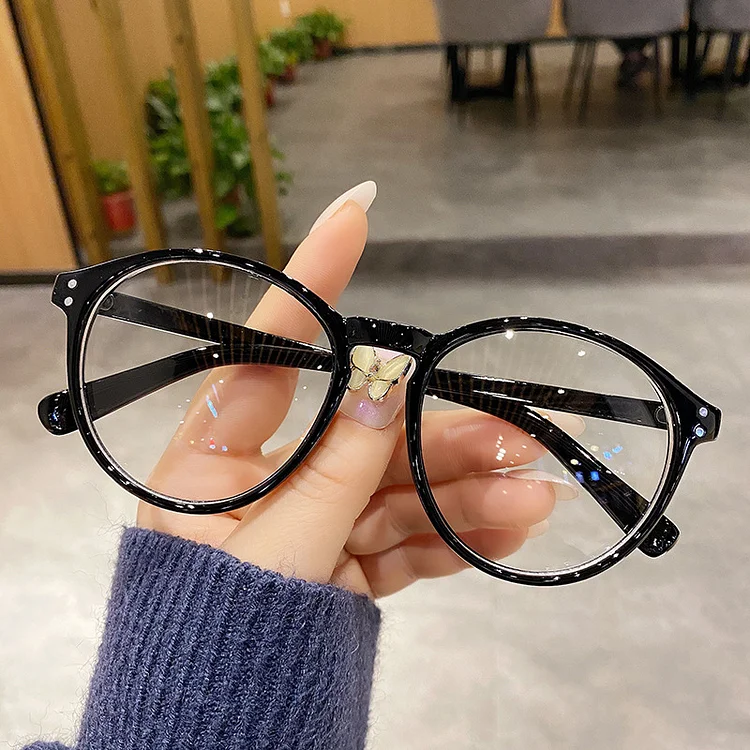 Women Myopia Glasses Anti Blue Light Computer Glasses Korean Style Large Frame 0 To -6.0 Prescription Glasses Women