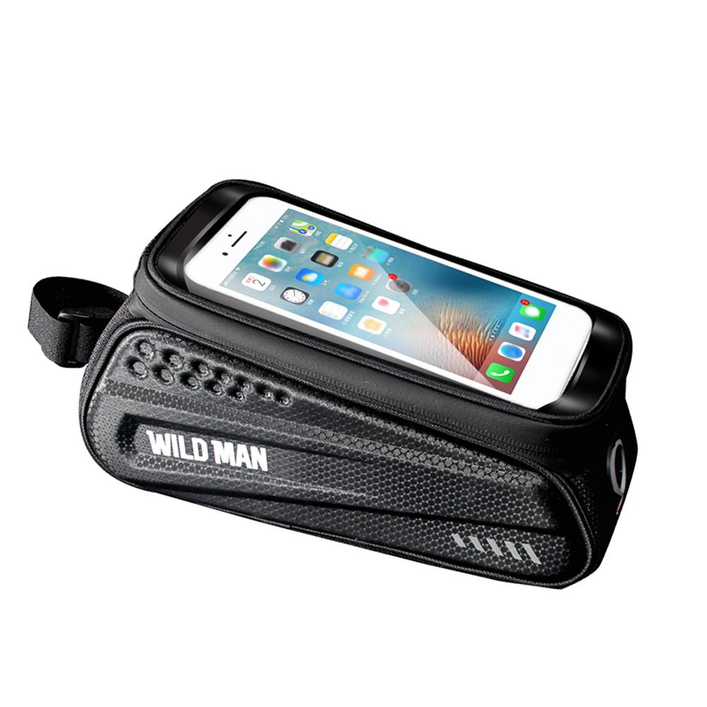 

WILD MAN Waterproof MTB Bicycle Phone Bags Touch Screen Bike Top Tube Pouch, 501 Original