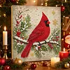 (20x20cm)North American Cardinal Xmas Pearl Painting Art Kits With Inner Frame Pearl Gem Paintings Picture Arts Craft for Adults Beginners Home Wall Decor