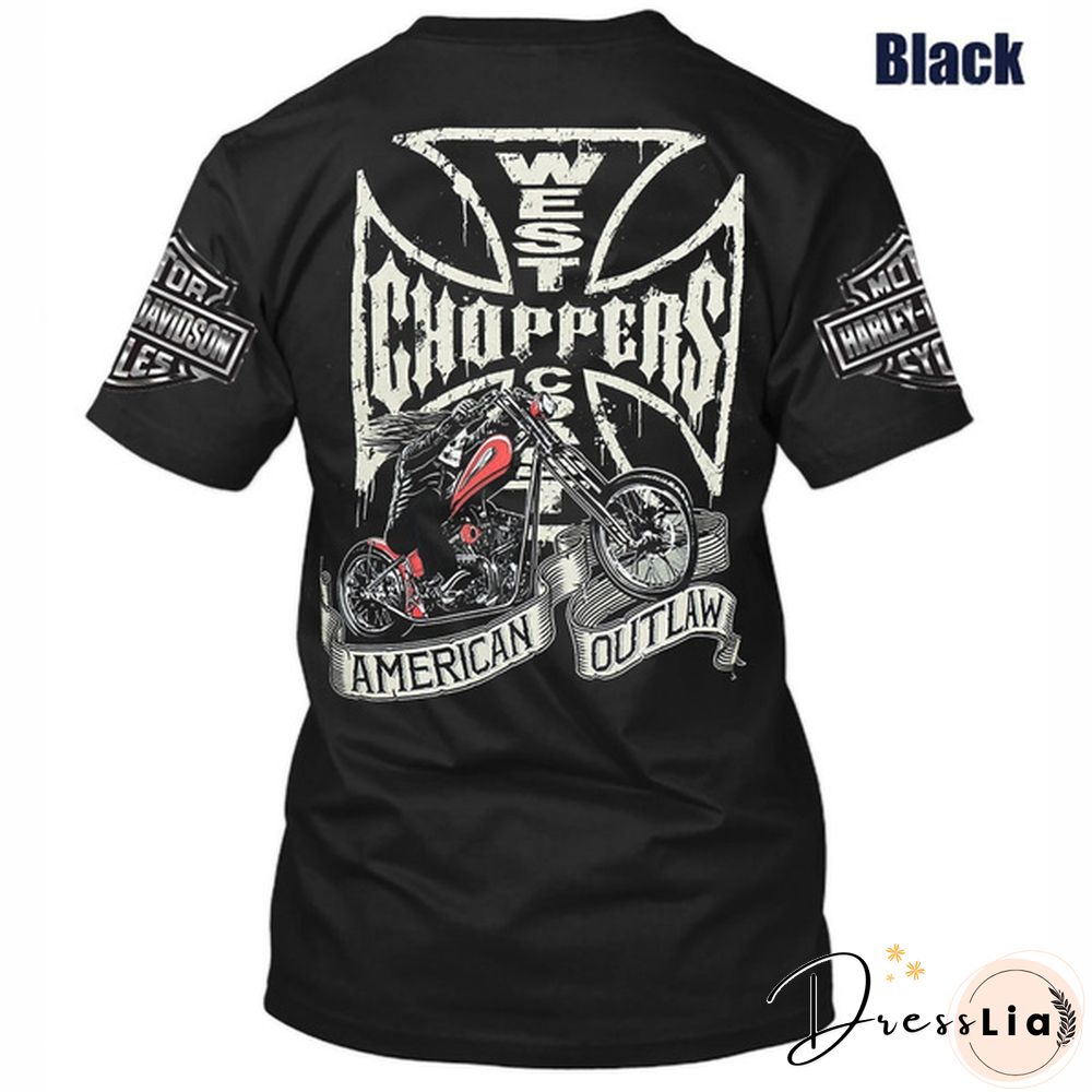 West Coast Choppers Men's T-shirt Cross Black Tuning Biker Shirt