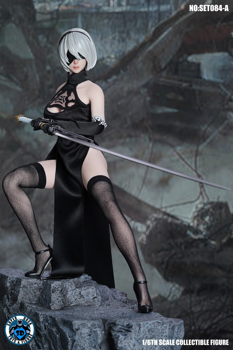 Pre-order 1/6 Action Figue SUPER DUCK SET084 2B Nier Cheongsam / Swimsuit Custom Kit 