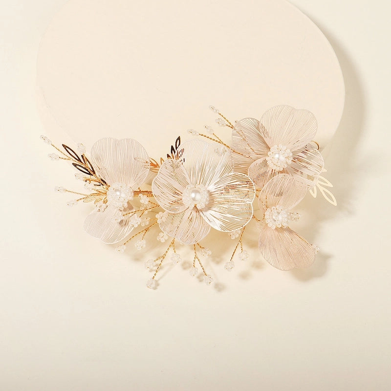 Women’s Pastoral Flower Rhinestone Hair Clip