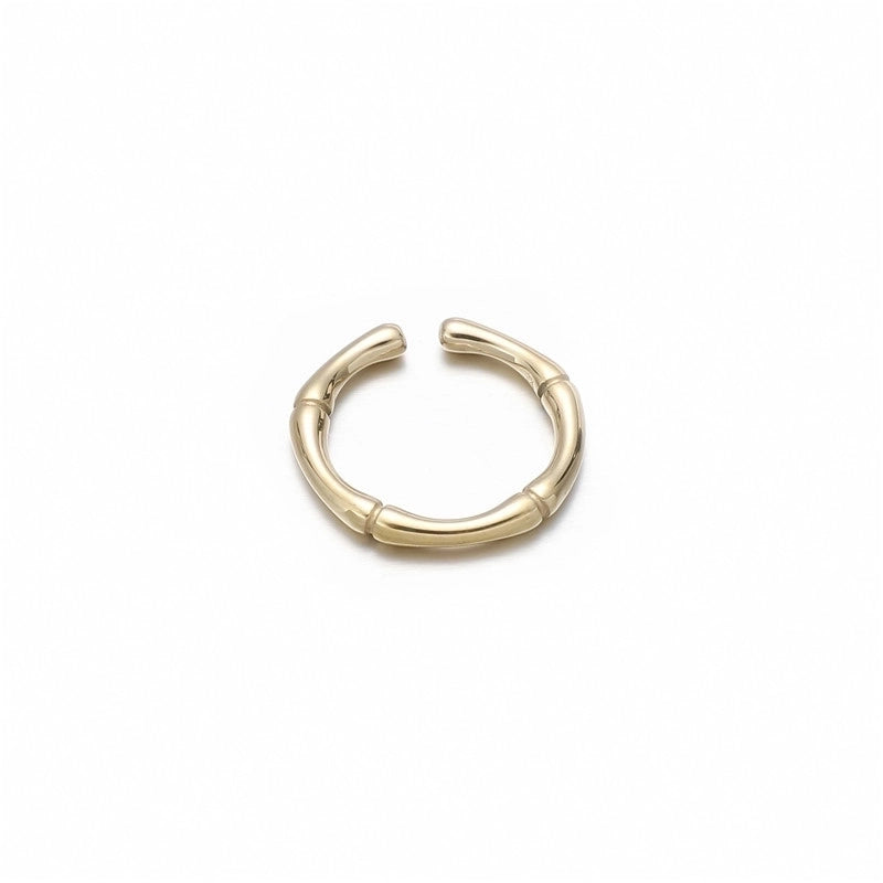 Minimalist Round Knot 304 Stainless Steel 18K Gold Plated Plating Open Rings