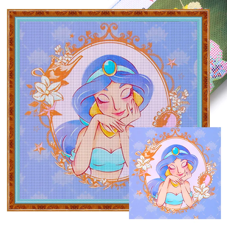 Disney Princess-Princess Jasmine - Printed Cross Stitch 11CT 40*40CM