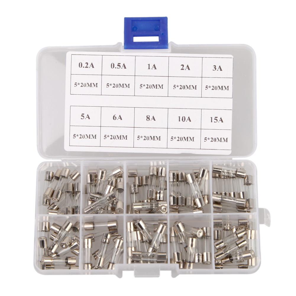 

100PCS 5 x 20mm Fast Quick Blow Glass Tube Fuse Assortment Kit, 501 Original