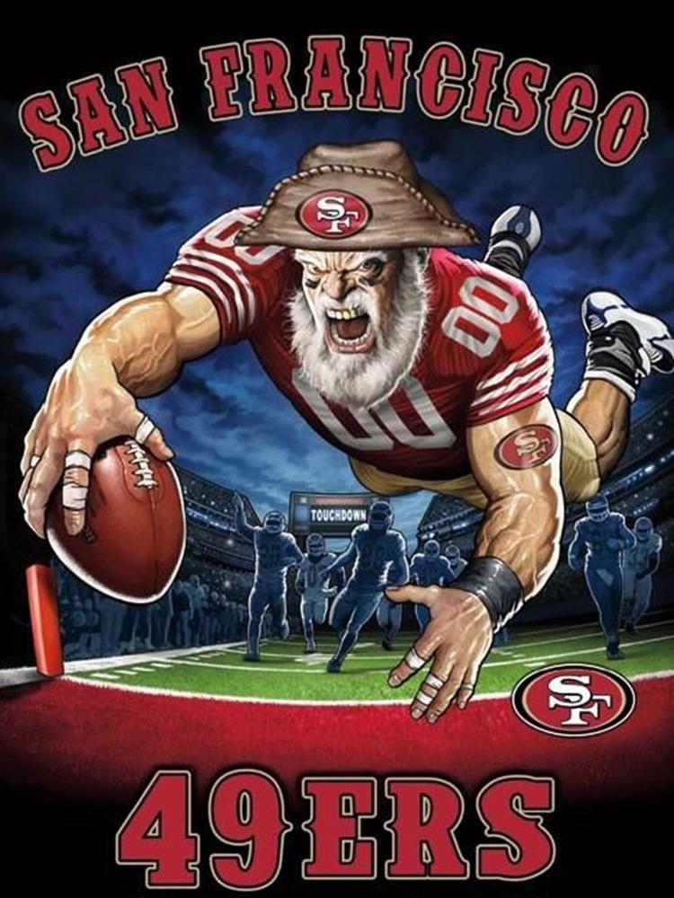 NFL-Diamond Painting-DIY Round Full Drill-San Francisco 49ers