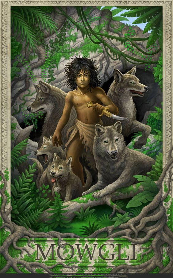  Wolf And Boy 40*65CM (Canvas)AB Round Drill Diamond Painting gbfke