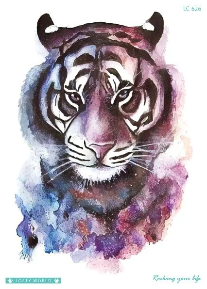 Sdrawing Transfer fake tattoo Waterproof Temporary Tattoo sticker men women Tiger wolf tattoo flash tatto arm tatoo makeup sticker