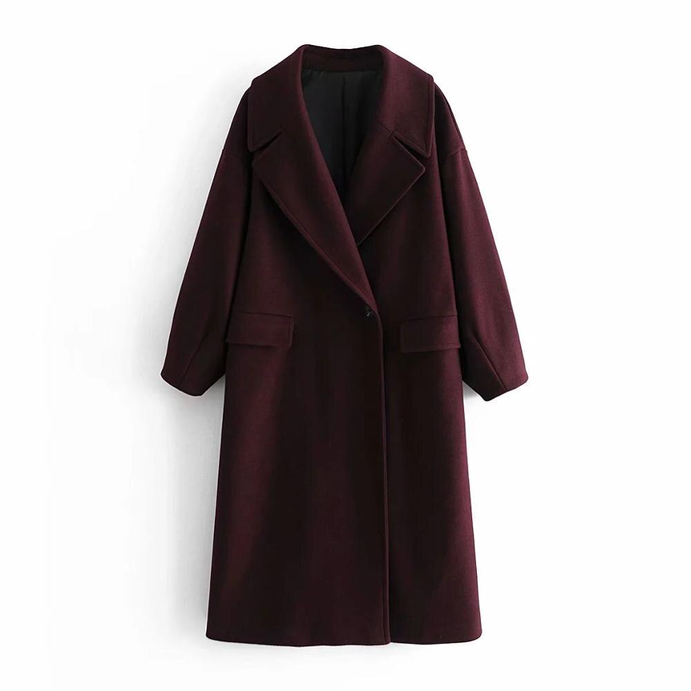 Winter Women Coat Oversized Long Elegant Casual windbreaker Outerwear