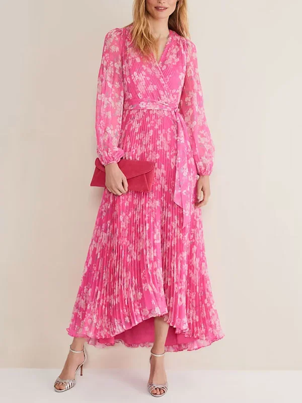 Simple Temperament Tie Chiffon Women's Dress