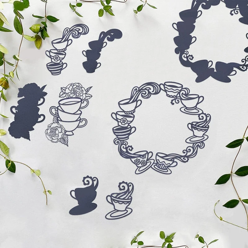 Coffee Cup Ring Metal Cutting Dies For DIY Scrapbook Cutting Die Paper Cards Embossed Decorative Craft Die Cut New Arrival
