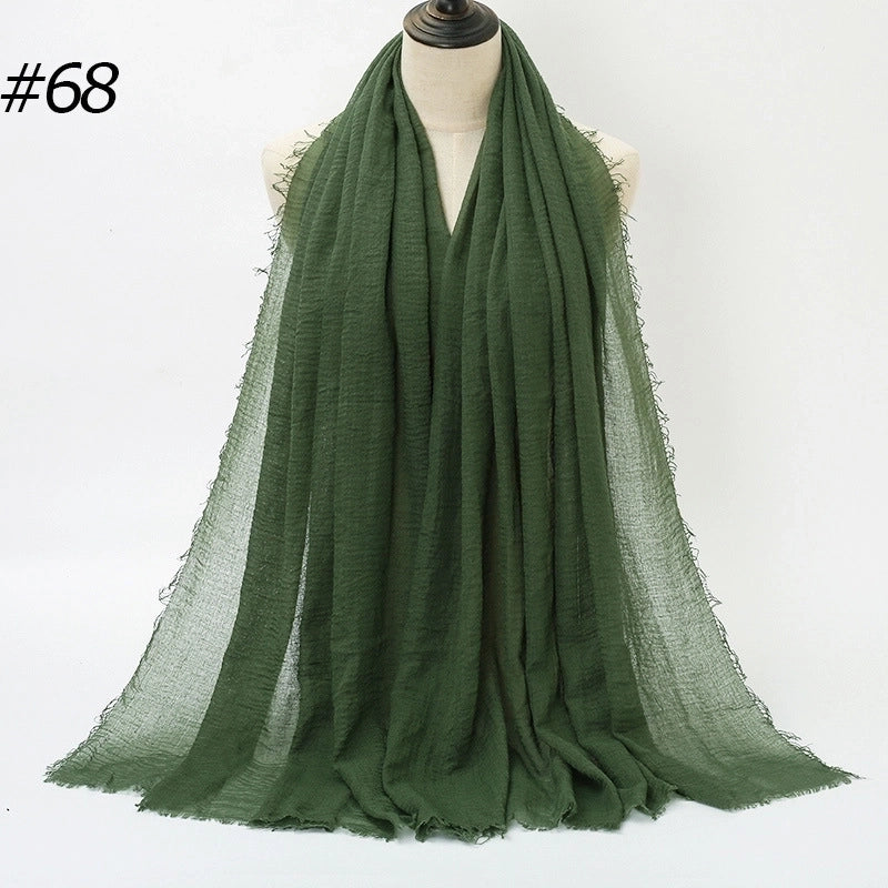 20 Pieces Fashion Solid Color Cotton Pashmina Scarves