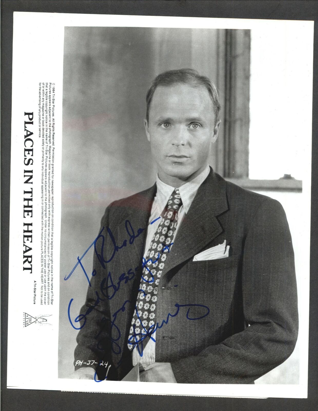 Ed Harris - Signed Autograph Movie Still - Places In the Heart