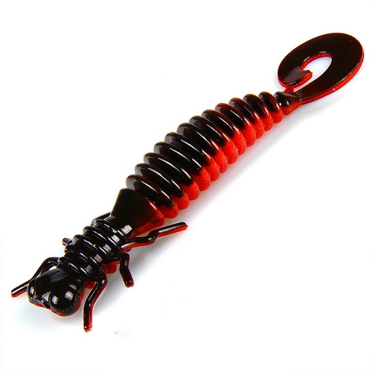 Bearking Soft Plastic Lures For Bass Larva Lures 48mm 60mm 91mm Artificial Lures Fishing Worm Silicone Bass Pike Minnow Swimbait Jigging Plastic Baits