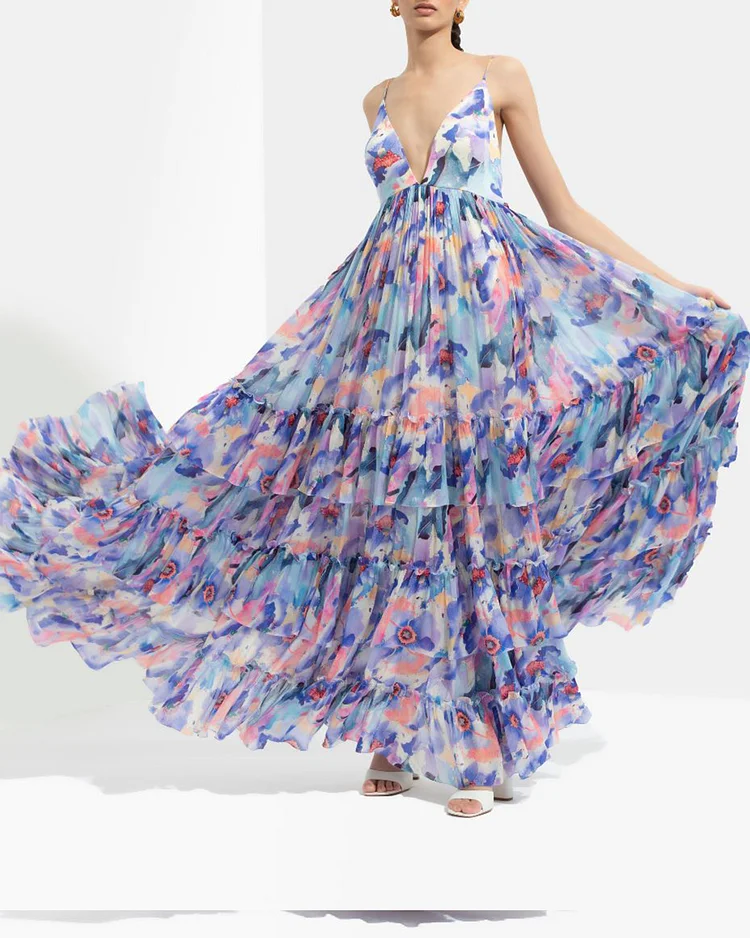 Matsu Printed Long Dress